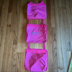 “Sophia” Thirty-One Oh Snap Pocket Pink Cross Pop Pouch x3